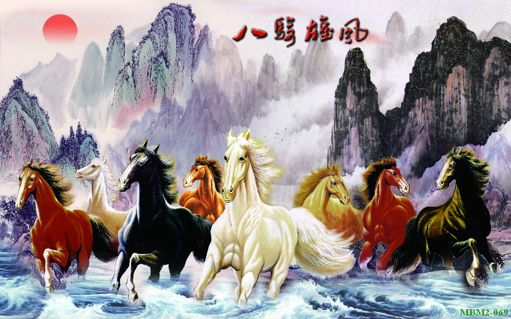 Tranh ngựa - bát mã - Mã đáo MBM2-069